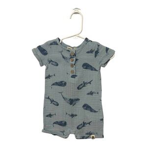 Blue Whale Print Kids Bodysuit